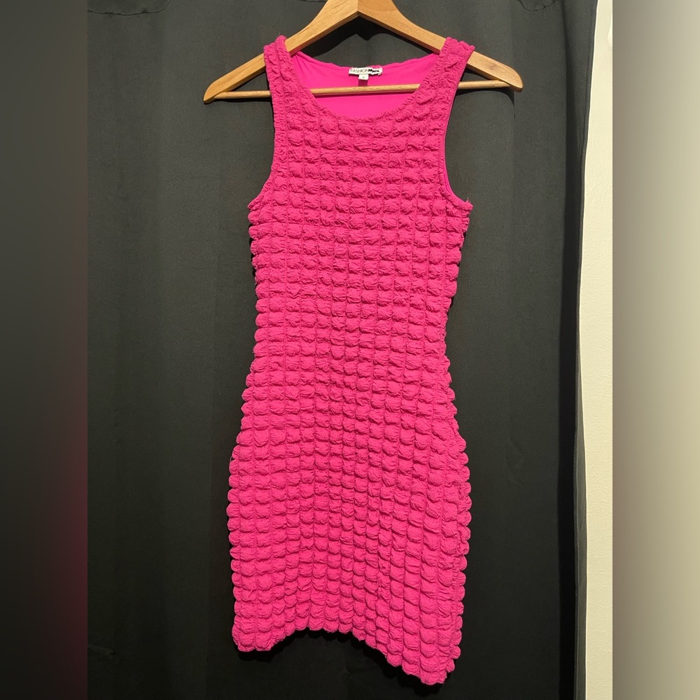 Bubble Pink Sleeveless Dress